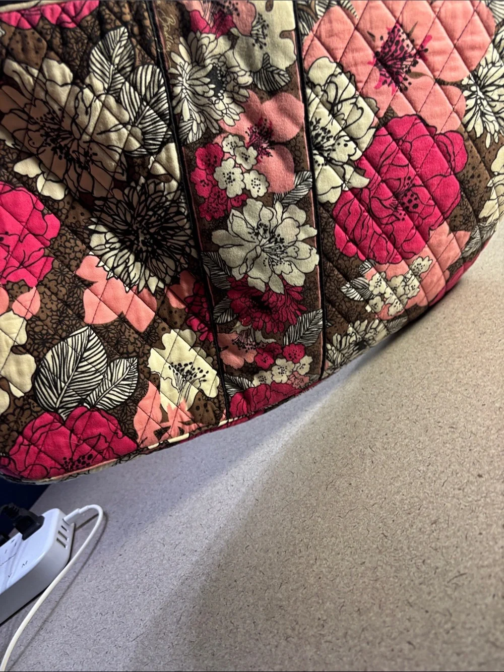 Vera Bradley Pink Floral Quilted Laptop Sleeve